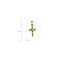 Load image into Gallery viewer, 14k Citrine and Diamond Cross Pendant
