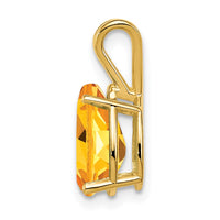 Load image into Gallery viewer, 14k 10x7mm Pear Citrine pendant
