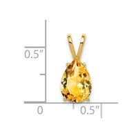 Load image into Gallery viewer, 14k 10x7mm Pear Citrine pendant
