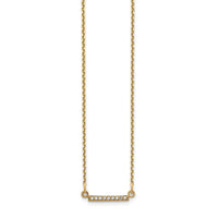 Load image into Gallery viewer, 14ky Diamond Tiny Bar Necklace
