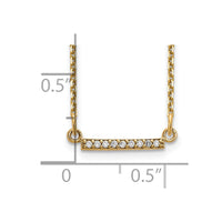 Load image into Gallery viewer, 14ky Diamond Tiny Bar Necklace
