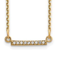 Load image into Gallery viewer, 14ky Diamond Tiny Bar Necklace
