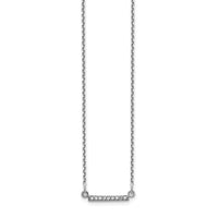 Load image into Gallery viewer, 14k White Gold Diamond Tiny Bar Necklace
