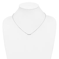 Load image into Gallery viewer, 14k White Gold Diamond Tiny Bar Necklace
