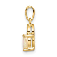 Load image into Gallery viewer, 14k Diamond and Opal Polished Heart Pendant
