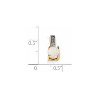 Load image into Gallery viewer, 14k Diamond and Opal Polished Pendant
