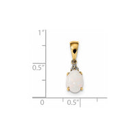 Load image into Gallery viewer, 14k Austrian Opal and Diamond Pendant
