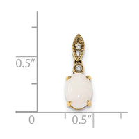 Load image into Gallery viewer, 14k Austrian Opal and Diamond Pendant
