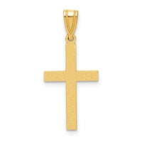 Load image into Gallery viewer, 14k Sandblasted Cross Pendant
