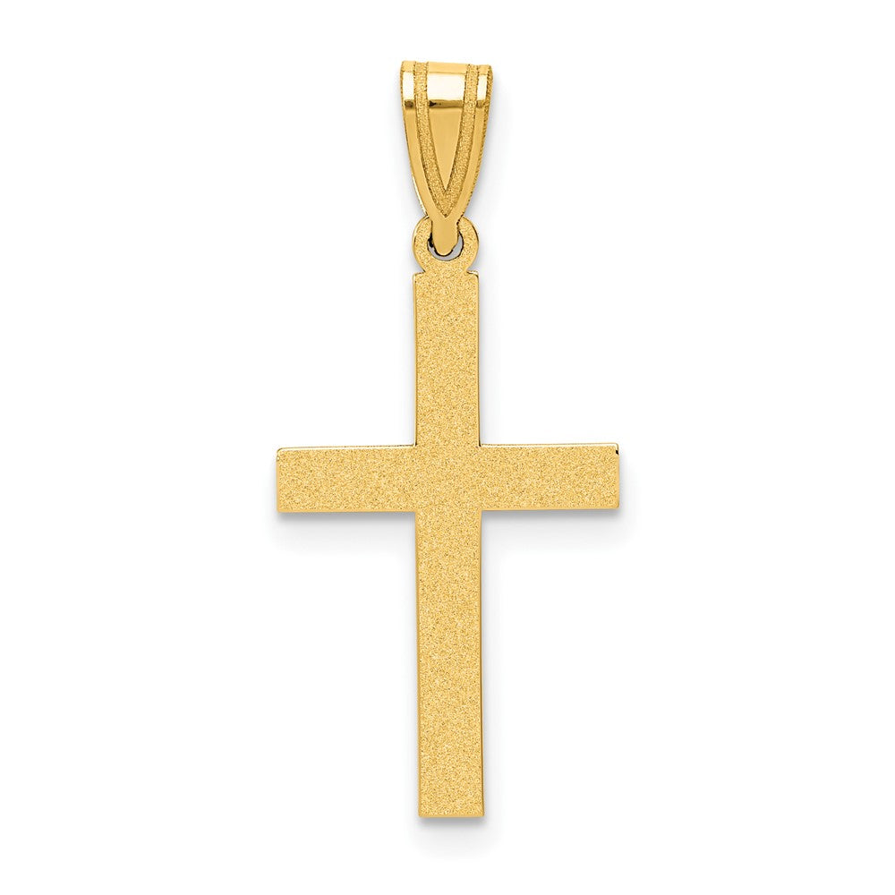 14k Sandblasted Cross Pendant