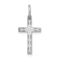 Load image into Gallery viewer, 14K White Gold Laser Designed Cross Charm
