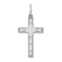Load image into Gallery viewer, 14K White Gold Laser Designed Cross Pendant
