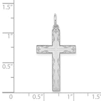 Load image into Gallery viewer, 14K White Gold Laser Designed Cross Pendant
