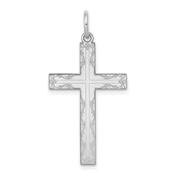 Load image into Gallery viewer, 14K White Gold Laser Designed Cross Pendant
