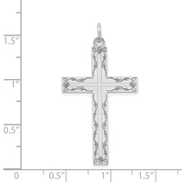 Load image into Gallery viewer, 14K White Gold Laser Designed Cross Pendant
