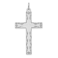 Load image into Gallery viewer, 14K White Gold Laser Designed Cross Pendant

