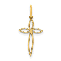 Load image into Gallery viewer, 14K Laser Designed Passion Cross Charm
