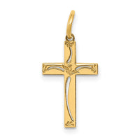 Load image into Gallery viewer, 14K Laser Designed Cross Charm
