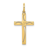 Load image into Gallery viewer, 14K Laser Designed Cross Charm
