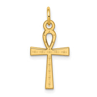 Load image into Gallery viewer, 14K Laser Designed Ankh Cross Charm
