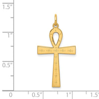 Load image into Gallery viewer, 14K Laser Designed Ankh Cross Pendant
