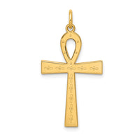 Load image into Gallery viewer, 14K Laser Designed Ankh Cross Pendant
