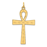 Load image into Gallery viewer, 14K Laser Designed Ankh Cross Pendant

