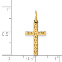 Load image into Gallery viewer, 14K Laser Cut Ichthus Cross Charm
