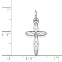 Load image into Gallery viewer, 14K White Gold Laser Designed Cross Charm

