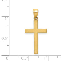 Load image into Gallery viewer, 14k Florentine Satin Cross Pendant
