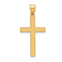 Load image into Gallery viewer, 14k Florentine Satin Cross Pendant
