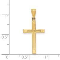 Load image into Gallery viewer, 14k Solid Laser Etched Cross Pendant
