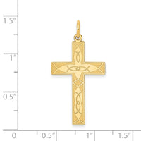 Load image into Gallery viewer, 14K Laser Designed Ichthus Cross Pendant
