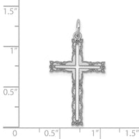 Load image into Gallery viewer, 14K White Gold Laser Designed Cross Pendant
