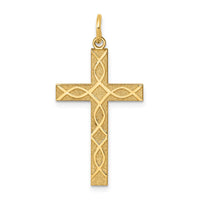 Load image into Gallery viewer, 14K Laser Designed Cross Pendant
