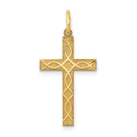Load image into Gallery viewer, 14K Laser Designed Cross Charm
