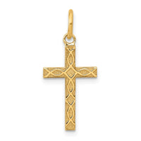 Load image into Gallery viewer, 14K Laser Designed Cross Charm
