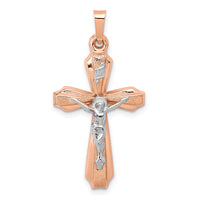 Load image into Gallery viewer, 14k Two-tone Hollow Crucifix Pendant
