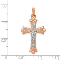 Load image into Gallery viewer, 14k Two-tone Hollow Crucifix Pendant

