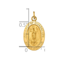 Load image into Gallery viewer, 14k Polished and Satin Our Lady of Guadalupe Medal Pendant
