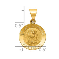 Load image into Gallery viewer, 14k Polished and Satin Our Lady of Sorrows Medal Hollow Pendant
