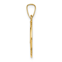 Load image into Gallery viewer, 14k Polished and Satin Caridad Del Cobre Medal Hollow Pendant
