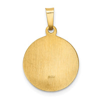 Load image into Gallery viewer, 14k Polished and Satin Sacred Heart of Mary Medal Hollow Pendant
