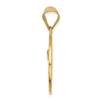 Load image into Gallery viewer, 14k Polished and Satin Sacred Heart of Mary Medal Hollow Pendant
