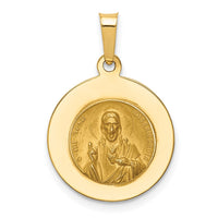 Load image into Gallery viewer, 14K Queen Of The Holy Scapular Reversible Medal Hollow Pendant
