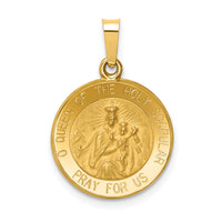 Load image into Gallery viewer, 14K Queen Of The Holy Scapular Reversible Medal Hollow Pendant
