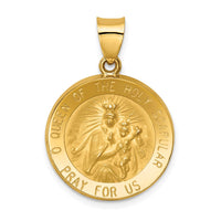 Load image into Gallery viewer, 14K Queen Of The Holy Scapular Reversible Medal Hollow Pendant
