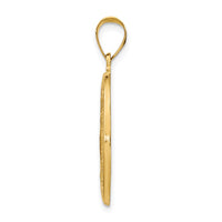 Load image into Gallery viewer, 14k Polished and Satin Miraculous Medal Hollow Pendant
