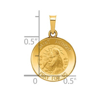 Load image into Gallery viewer, 14k Polished and Satin St. Anthony Medal Hollow Pendant
