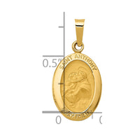 Load image into Gallery viewer, 14k Polished and Satin St. Anthony Medal Hollow Pendant
